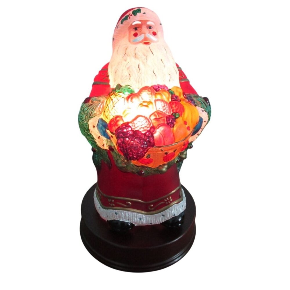 Vintage Old World Christmas Bountiful Santa Light 1998 Retired GUC Works